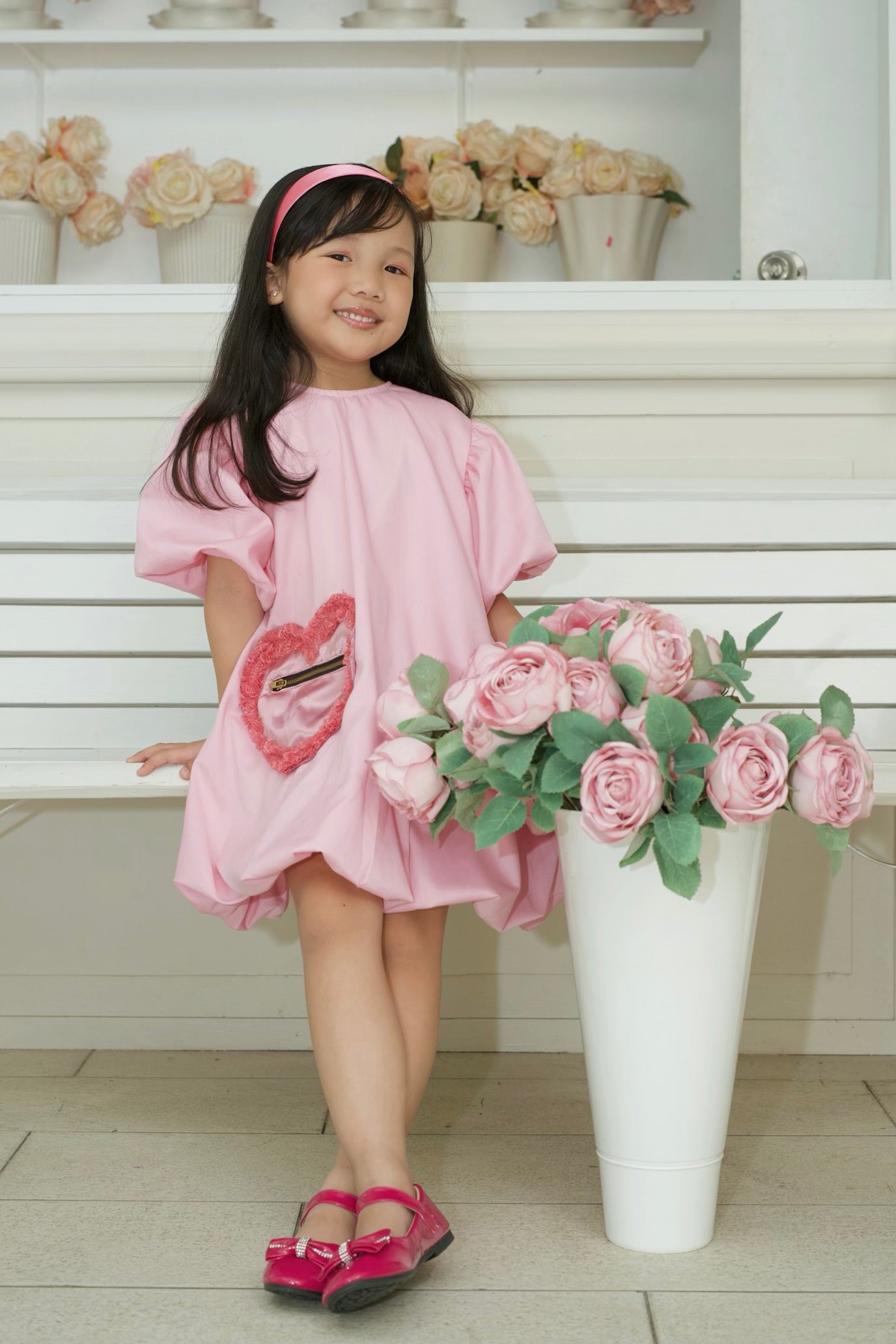 Blush Heart Pocket Dress