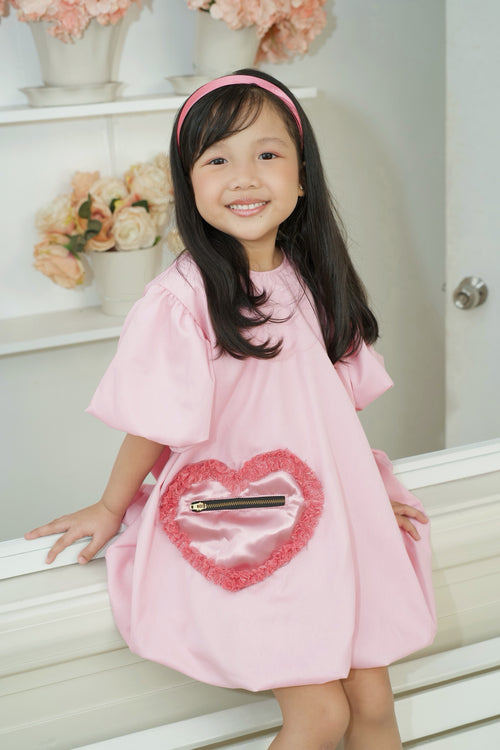 Blush Heart Pocket Dress